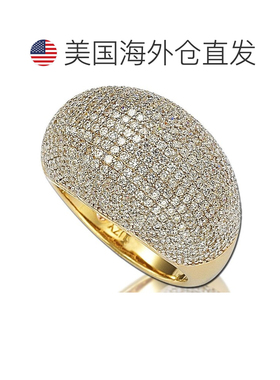 自营Suzy Levian 镀金纯银密钉圆顶方晶锆石戒指 - 黄色 美国奥莱
