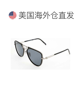 自营Calvin Klein Unisex 57 mm Black Sunglasses - black 美国