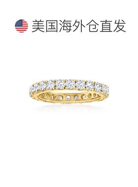 自营 Ross-Simons 14 克拉黄金钻石永恒戒指 - 白色 美国奥莱直发
