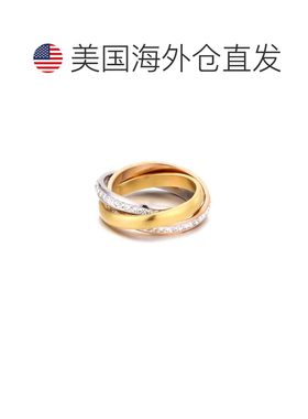 自营adorniaTarnish Resistant Two-Tone CZ Rolling Eternity Ba