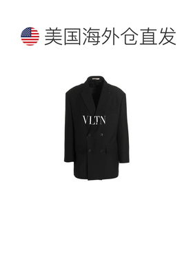 自营Valentino Silk Men's Blazer - black 美国奥莱直发