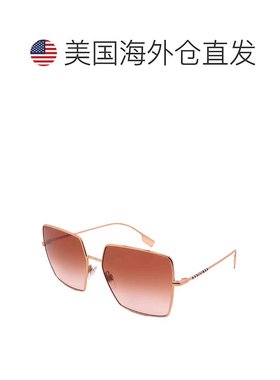 自营 BURBERRY太阳镜BE3133-133713-58-16-140非极化玫瑰金 美国