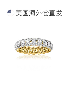 自营 14kt 黄金 Ross-Simons 钻石永恒戒指 - 白色 美国奥莱直发