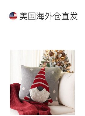 自营 safavieh薄荷精灵抱枕-灰/红 美国奥莱直发