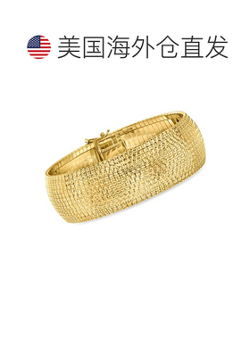 自营Ross-Simons Italian 18kt Gold Over Sterling Textured and
