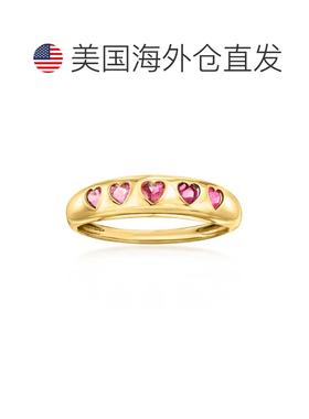 自营Ross-Simons Multi-Gemstone Hearts Ring in 14kt Yellow Go