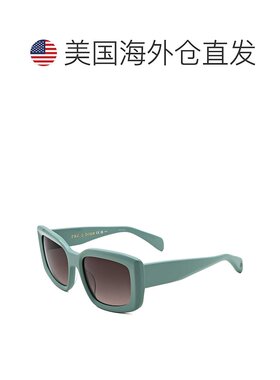 自营 rag & boneRag&Bone女式54毫米绿色太阳镜-绿色 美国奥莱直