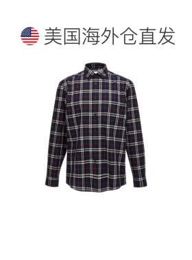 自营Burberry Men's Check Shirt - blue 美国奥莱直发