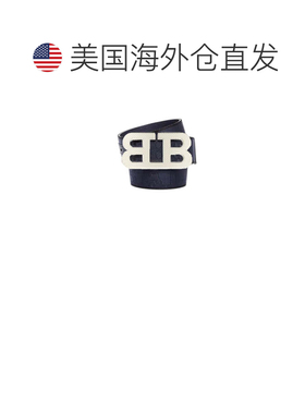 自营Bally 6239334 Men's Mirror Buckle Reversible Midnight Bl
