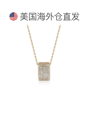 自营Suzy Levian Rose 纯银立方氧化锆永恒吊坠项链 - 白色 美国