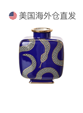 自营Jonathan Adler Eden方形花瓶-蓝色 美国奥莱直发