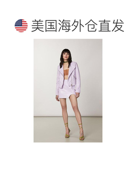 自营Patrizia Pepe Leather Mini Women's Skirt - purple 美国奥