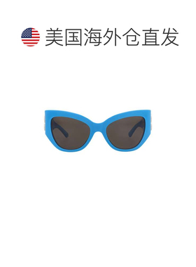 自营balenciaga猫眼框架回收醋酸纤维太阳眼镜-浅蓝色浅蓝色灰色