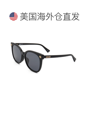 自营Moschino Women's 55 mm Black Sunglasses - black 美国奥莱