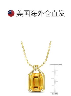 美国直邮Julianna B女士宝石项链金黄色吊坠设计时尚贵气经典