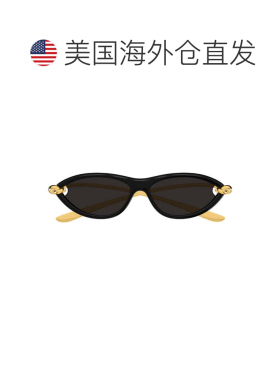 自营bottega veneta黑色BV1390S签名图标猫眼太阳镜-黑色 美国奥