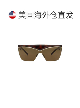 自营saint laurentShield-Frame Injection Sunglasses - havana