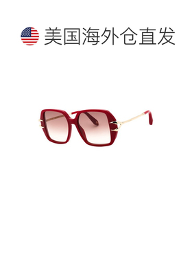 自营Roberto Cavalli女士54mm太阳镜-红色 美国奥莱直发