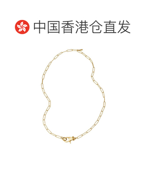 自营 Adornia 锁回形针链项链 14k 黄金镀金纯银 .925 纯银 - 黄