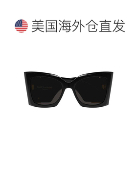 自营saint laurent黑色Sl M119 Blaze醋酸纤维太阳镜-黑色 美国奥