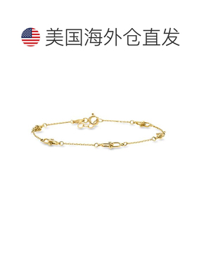 自营RS Pure by ross-simons 10kt黄金Jax-Link手镯-7.5英寸 美国