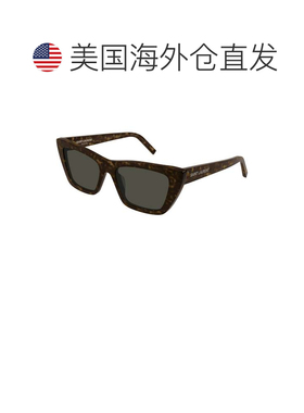 自营saint laurentSl 276云母龟形醋酸纤维超大号方形太阳镜-黑色