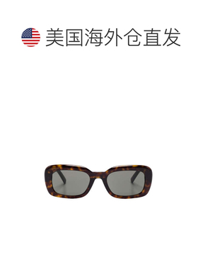 自营saint laurentSl M130矩形醋酸纤维太阳眼镜-灰色 美国奥莱直