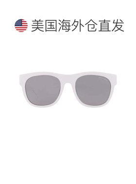 自营Armani Exchange Grey Mirror Silver Square Men's Sunglass