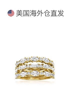 自营Ross-Simons CZ Jewelry Set: 3 Rings in 18kt Gold Over St