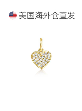 自营RS Pure by Ross-Simons Diamond Heart Charm in 14kt Yello
