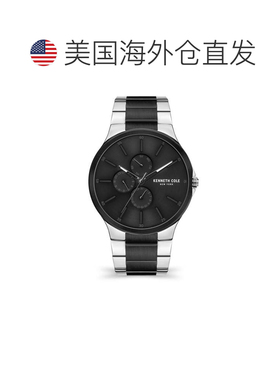 自营Kenneth Cole Men's Classic 43mm Quartz Watch - black 美