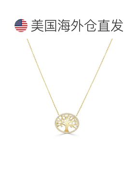 自营sabrina14K Yellow Gold Diamond Tree Of Life Necklace - y