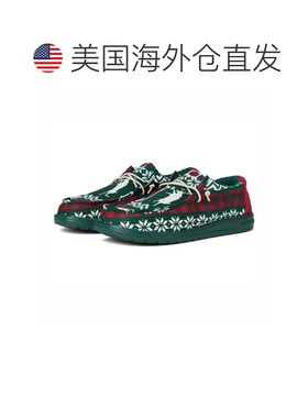 自营Hey Dude Wally Holiday Cheers 41862-3U7 Men's Green Mult