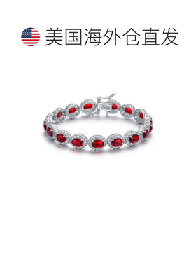 自营geneviveSterling Silver with Colored Cubic Zirconia Oval
