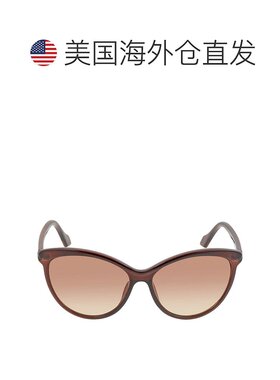 自营Calvin Klein Brown Cat Eye Ladies Sunglasses CK19534S 21