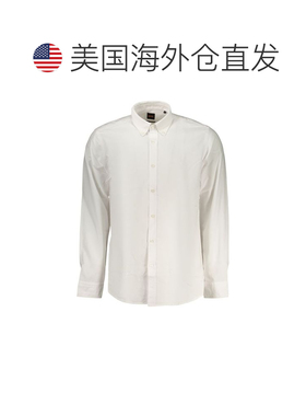 自营Hugo Boss Cotton Dress Men's Shirt - white 美国奥莱直发