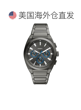 自营Fossil Men's Everett Chronograph Grey Dial Watch - grey
