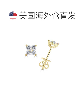 自营sabrina14k 金 & 钻石耳钉 黄色 美国奥莱直发