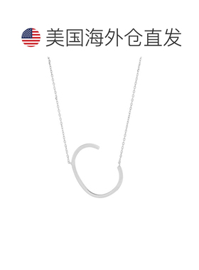自营max + stone10k实心白色金色大侧面大写字母首字母，带可延伸