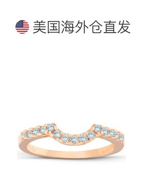 自营 pompeii31/4ct 钻石凹槽护环增强器 14K 玫瑰金 - 14k 玫瑰