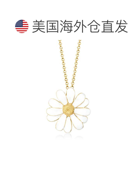自营Ross-Simons Italian White Enamel Daisy Necklace in 18kt