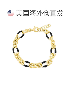自营 simona纯银、黑色珐琅手链 - 镀金 - 黑色 美国奥莱直发配饰