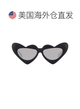 自营Betsey Johnson吸烟不规则女士太阳镜10269714。LTS BLKSMK -