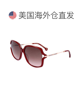 自营Carolina Herrera女式58毫米红色太阳镜-红色 美国奥莱直发