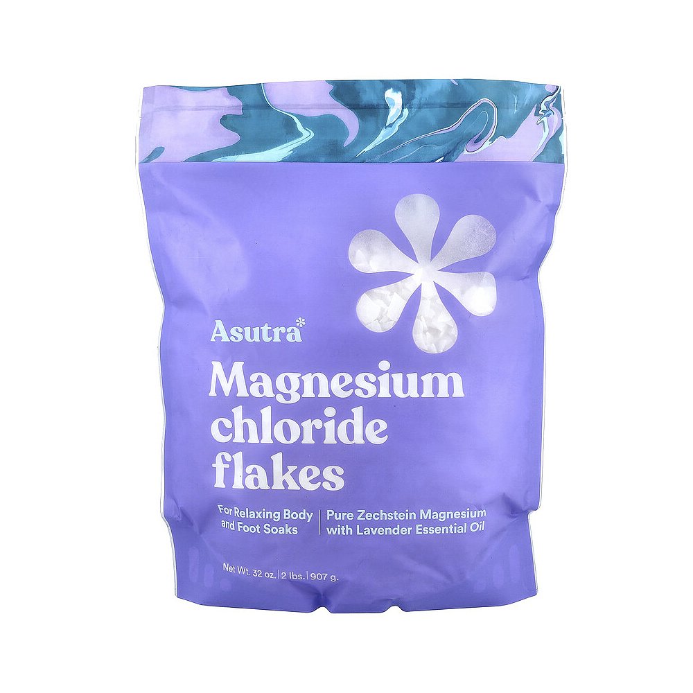 香港直邮Asutra,Magnesium Chloride Flakes, 32 oz (907 g)正品 - 图0