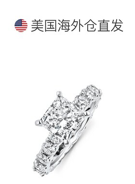 自营 pompeii3G/VS 7.50 克拉公主方钻石永恒订婚戒指 14k 黄金实