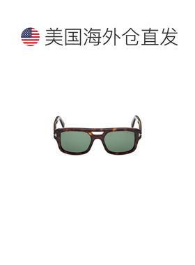 自营tom fordTi0022 Bold Rectangular Tortoiseshell Sunglasses