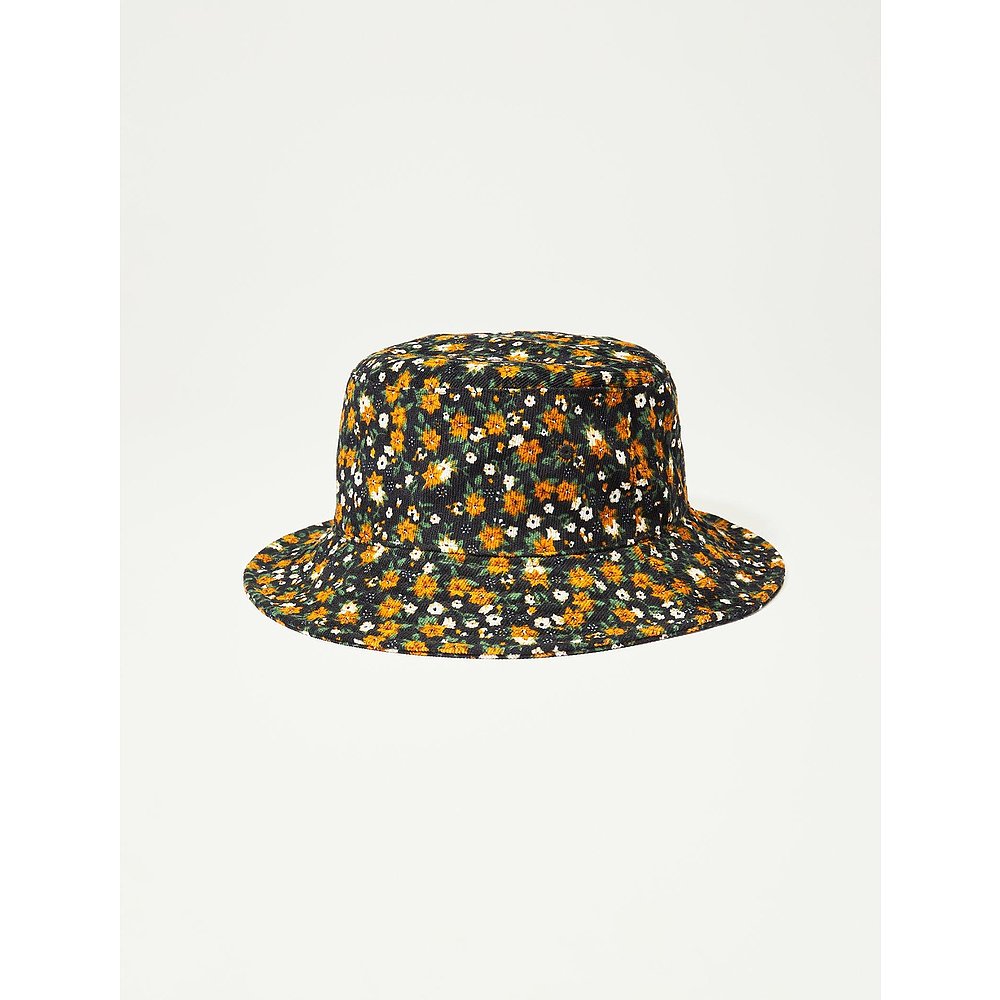 Lucky Brand Floral Corduory Bucket Hat- black【美国奥莱】-图2