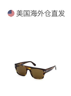 自营Tom Ford Sunglasses Square Full Rim, Dark Havana Frame A