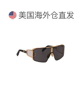 美国直邮自营Balmain Unisex The Masque 147mm太阳眼镜-黑色/金